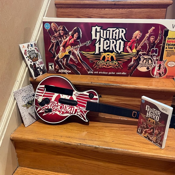 Guitar Hero Video Games & Consoles Guitar Hero Aerosmith For Wii With Guitar And Original